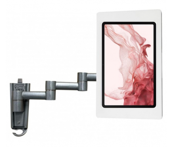 Flexible Tablet-Wandhalterung 345 mm Fino für Samsung Galaxy Tab S9 S8 & S7 11 - weiß