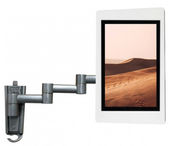 Flexibler Tablet-Wandhalter 345 mm Fino für Microsoft Pro 8 / 9 / 10 - weiß