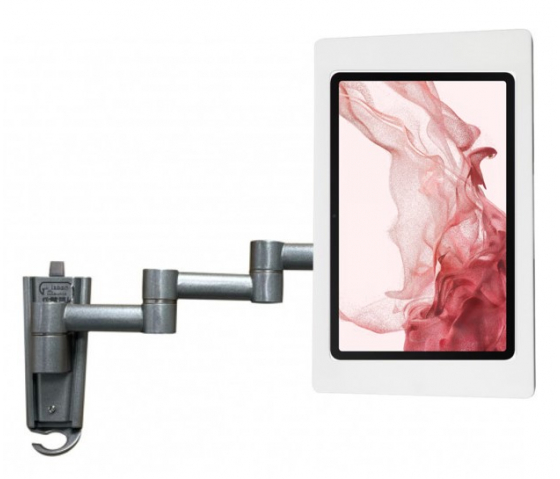 Flexible Tablet-Wandhalterung 345 mm Fino für Samsung Galaxy Tab S8 & S9 14.6 - weiß