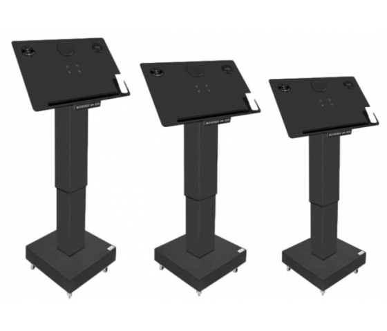 Height adjustable lectern Leggio - black