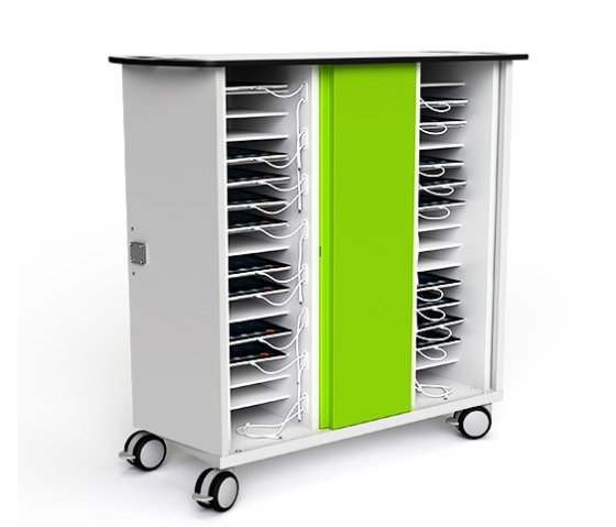 USB-C charging cart Zioxi CHRGTUC-TB-32-K for 32 tablets up to 10.5 inches - key lock