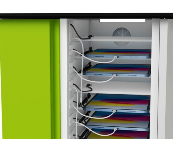 iPad and Pencil charging cart Zioxi CHRGT-PT-32-K for 32 iPads to 10.9-inch and iPad Pencils - key lock