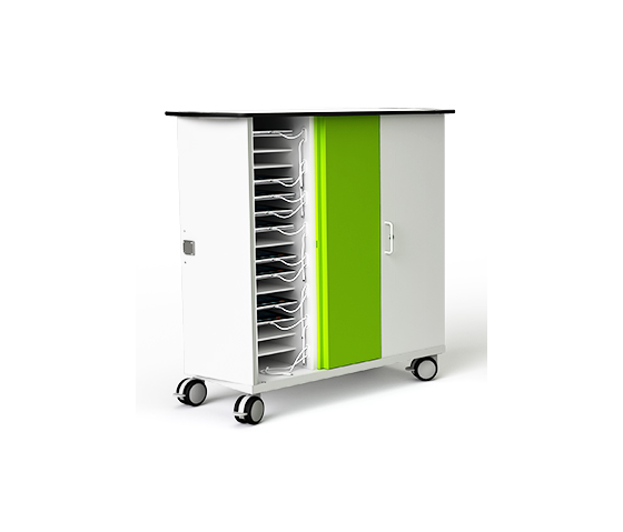 iPad and Apple Pencil USB-C charging cart Zioxi CHRGTUC-PT-32-R for 32 iPads to 10.9 inch - RFID lock