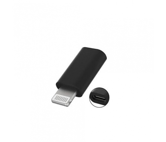 Adaptador/convertidor de USB-C a Lightning - negro 