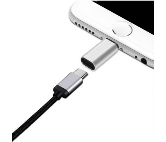 USB-C til Lightning-adapter/konverter - sort 