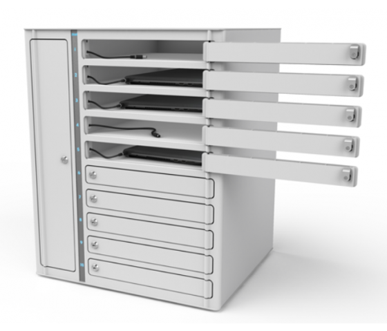 Zioxi Volt bay laptop-locker VLS1-10 til 10 Chromebooks på op til 17 tommer-stikblok - digital kodelås