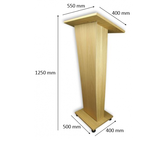 Wooden lectern Pollux – oak colour