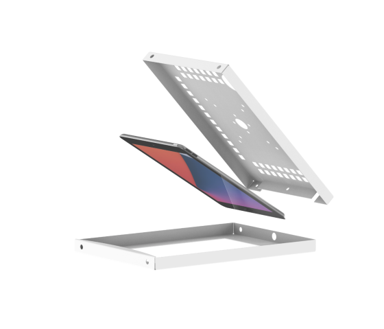 Tablet vloerstandaard met display Securo XL voor 13-16 inch tablets - wit