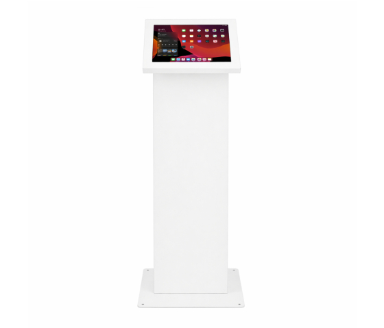 Tablet floor stand with display Securo L for 12-13 inch tablets - white
