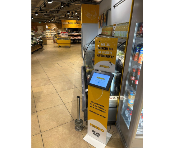 Soporte de suelo para tableta con pantalla Securo XL para tabletas de 13-16 pulgadas - negro