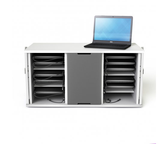 Chromebook laadkast Zioxi CHRGC-CB-8+8-K voor 16 Chromebooks tot 14 inch - sleutelslot