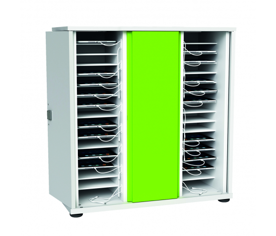 Charge & Sync kast Zioxi SYNCC-TB-32-K voor 32 iPads tot 11 inch – sleutelslot