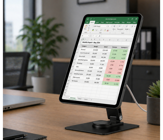 Magnetische iPad tafelstandaard met oplaadfunctie - voor iPad Pro 13