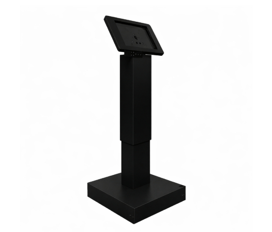 Soporte de suelo electrónico regulable en altura para tablet Suegiu Fino para iPad 12,9 pulgadas 2018-2022 - negro