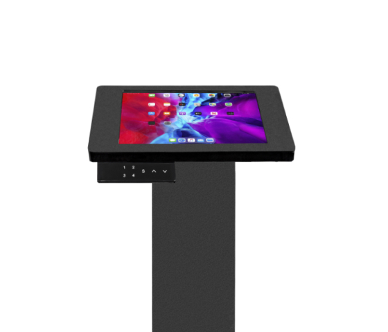 Elektronisch in hoogte verstelbaar tablet vloerstandaard Alti Basso Fino voor Samsung Galaxy Tab A8 10.5 - zwart