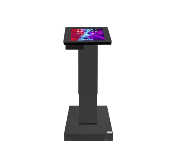 Electronic height adjustable tablet floor stand Suegiu Fino for iPad 10.9 & 11 inch - black