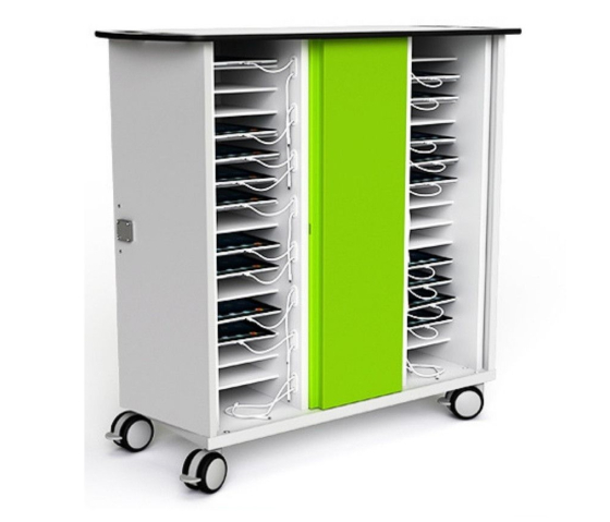 Zioxi charge & sync tablet cart for 16 or 32 iPads and tablets to 11 inch