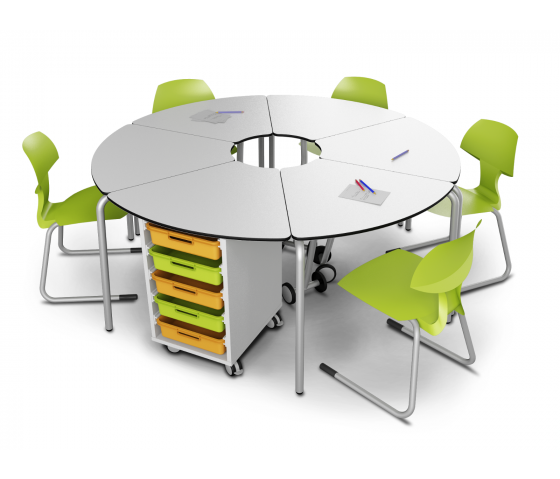 t41 180° folding student table