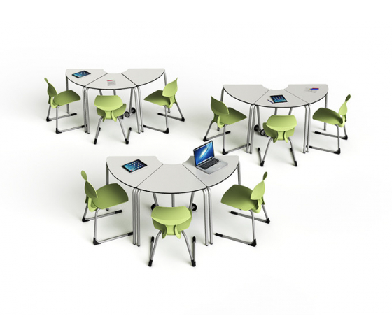 t41 180° folding student table