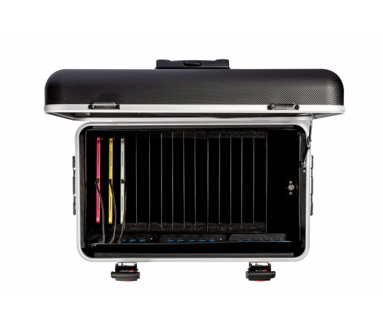 Walizka z przegrodami na tablety MicroCase TC15 na 15 tabletów o przekątnej do 11 cali – w zestawie kable USB-C