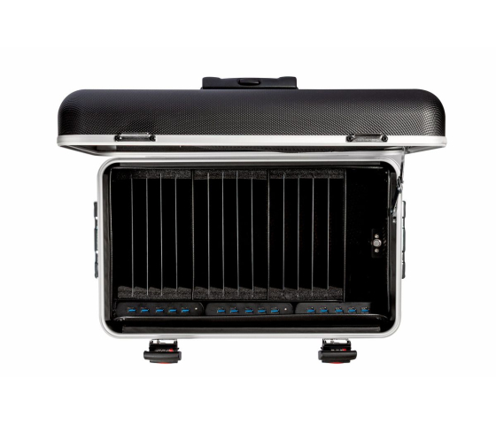 Walizka z przegrodami na tablety MicroCase TC15 na 15 tabletów o przekątnej do 11 cali – w zestawie kable USB-C