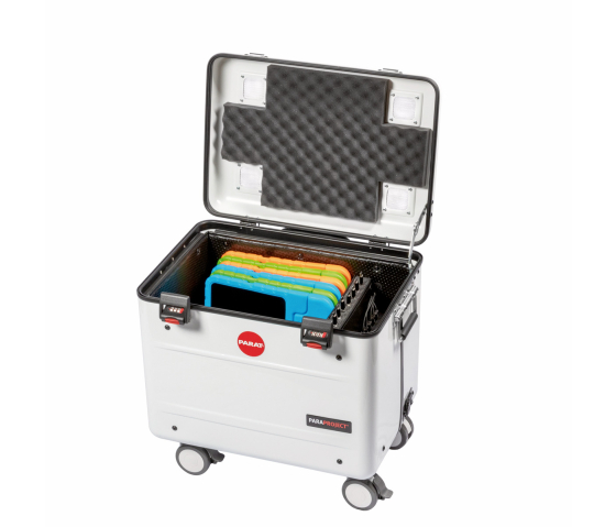 PARAT TC10 EDUCOVER Ladekoffer für 10 Tablets mit Schutzhüllen – USB-C & USB-A TwinCharge – weiß