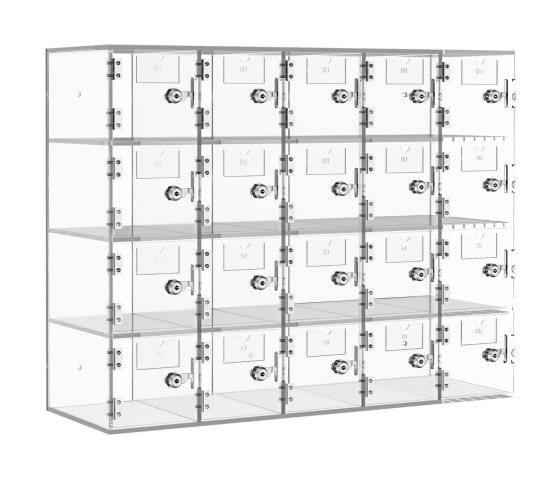 Telefonschrank mit 20 Fächern und einzigartigen Schlössern