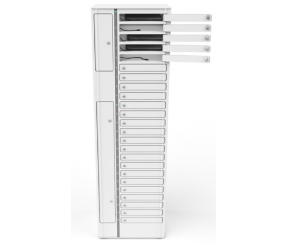 Zioxi Volt bay Chromebook laddningsskåp VCB1-24S-UC-C# inklusive USB-C-kablar för 24 Chromebooks upp till 14 tum - digitalt kodlås - USB-C