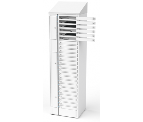 Zioxi Volt bay Chromebook charging locker VCB1-24S-M-CP for 24 Chromebooks up to 14 inch - digital code lock - power strip
