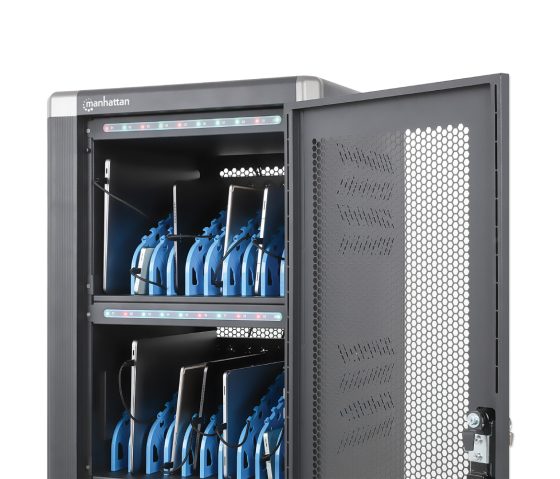 Charging cart for 30 tablets & laptops up to 14