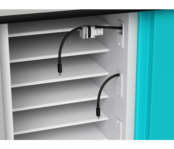 USB-C Netwerk oplaadkar voor 16 laptops tot 15.6 inch inclusief USB-C kabels - sleutelslot