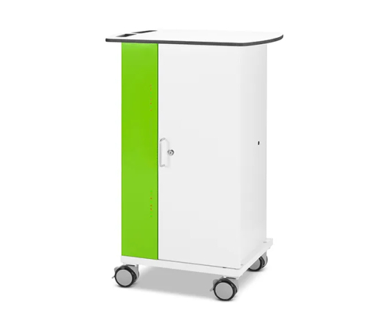 USB-C tablet charging cart for 16 iPads and tablets up to 11 inches - Zioxi onView remote management - Digital code lock