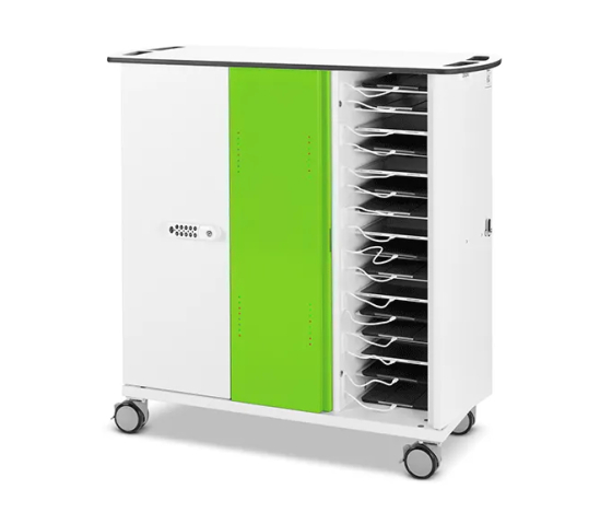 USB-C tablet charging cart with remote management for 20 tablets - USB-C cables included - Digital code lock