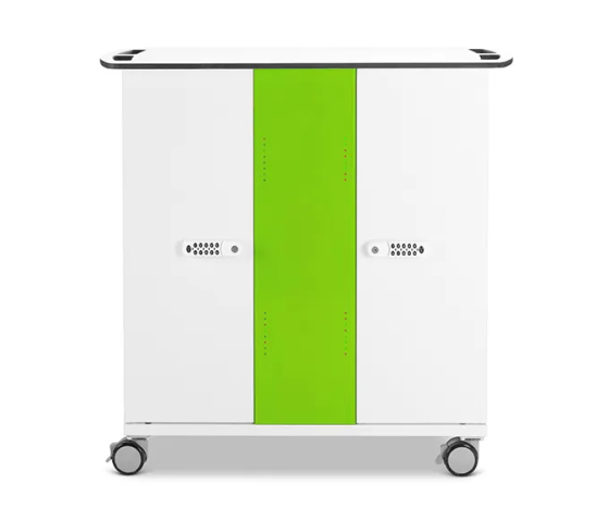 USB-C tablet charging cart for 16 iPads and tablets up to 11 inches - Zioxi onView remote management - Digital code lock