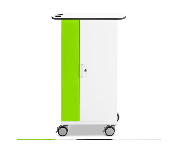 USB-C tablet charging cart with remote management for 16 tablets - key lock