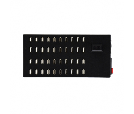 40 ports USB-A 8.5W desktop laad hub - LED indicators