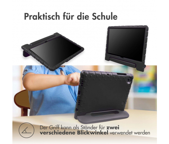 KidsCase tablethoes met handvat voor Samsung Galaxy Tab A9 Plus - Zwart