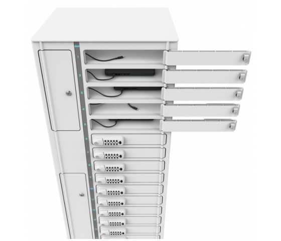 Armadietto di ricarica per 24 tablet fino a 14 pollici - Zioxi Volt bay VTB1-24S-UA-K - chiusura a chiave - USB-A