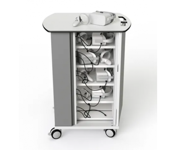 20W USB-C charging trolley for 10 VR headsets & controllers - digital code lock