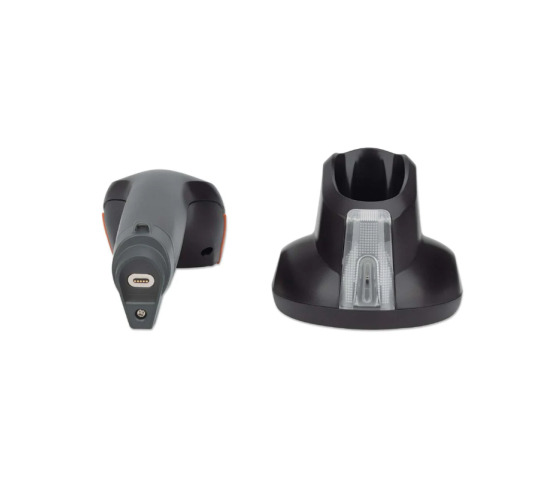 Lector inalámbrico de códigos de barras 2D CCD con base de carga - 80 m de alcance - 250 mm de profundidad de escaneado