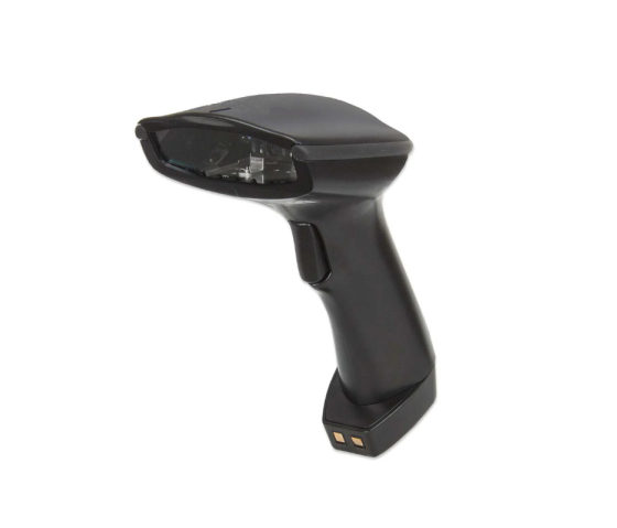 Lector de códigos de barras CCD lineal inalámbrico con base de carga - 80 m de alcance - 500 escaneos/segundo - 500 mm de profundidad de escaneado