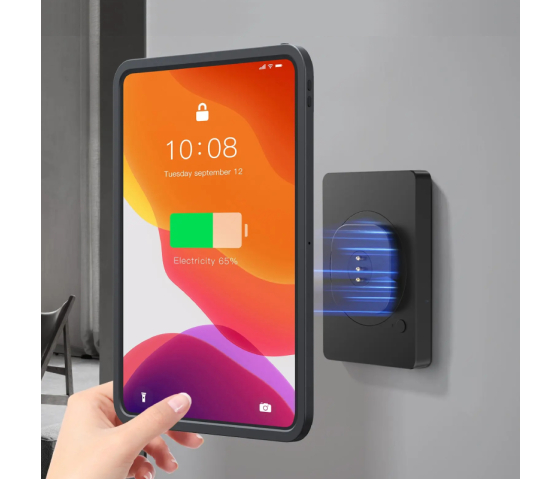Soporte magnético de pared para tableta 2024 iPad Air 13 pulgadas - función de carga inalámbrica - gris