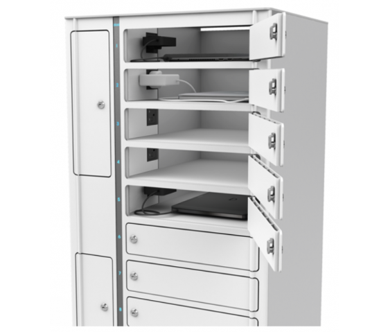 Zioxi Volt BYOD Charging locker VLS1-16S-M-K for 16 devices up to 17 inches - key lock - socket block