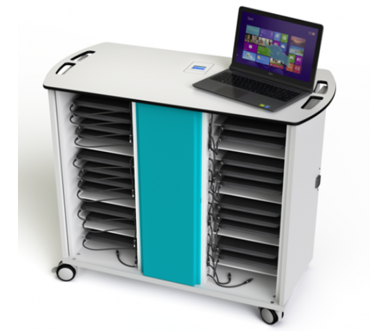 Laptop onView charging trolley Zioxi CHRGT-LS-32-K-O3 for 32 laptops up to 16 inch - key lock