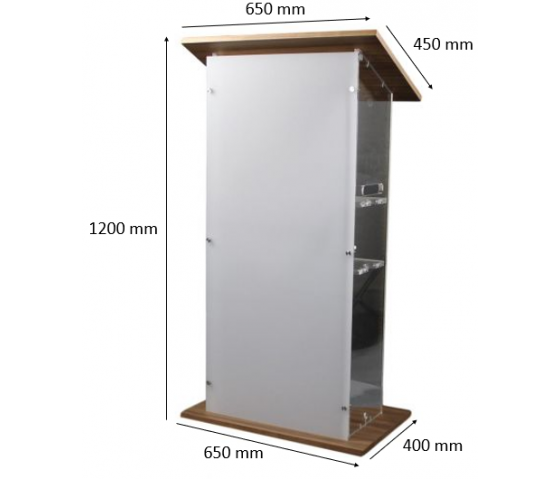 Wood/acrylate lectern Ensemble - clear