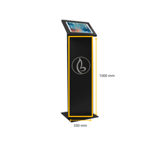 Stojak podłogowy na tablet z wyświetlaczem Securo L do tabletów 12-13 cali - czarny