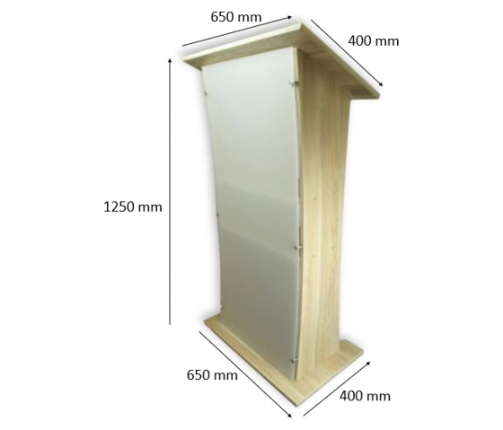 Acrylic-wood lectern Shenzhen - oak colour