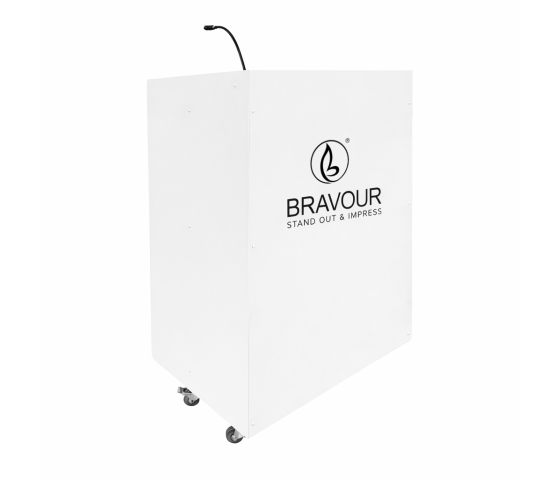 Plastic/wood lectern Zeus - white