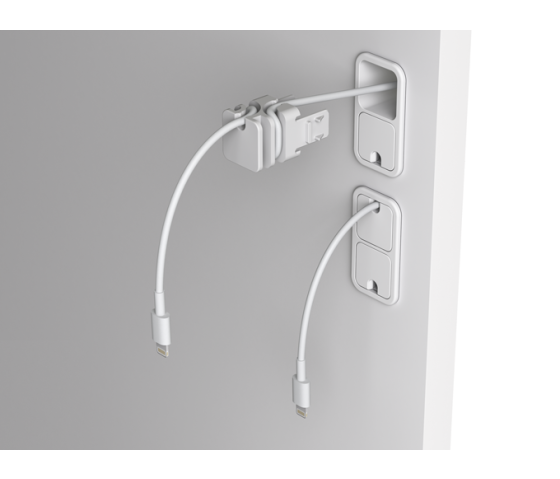 iPad charging cart with carry baskets - USB-C to LAN - 16 tablets - digital code lock