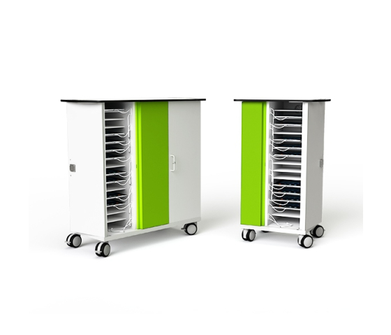 Carrello di ricarica per 16–32 iPad e tablet con gestione remota - Zioxi onView - prese di alimentazione